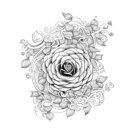 Acoustic Guitar Tangled In Vines And Flowers