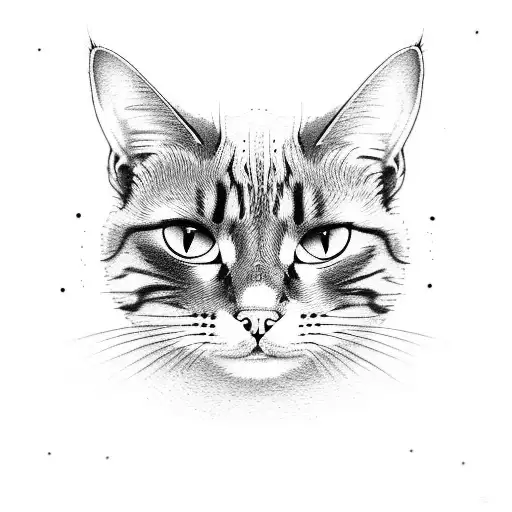 A Cat That Is Laying Around An Oval Shape