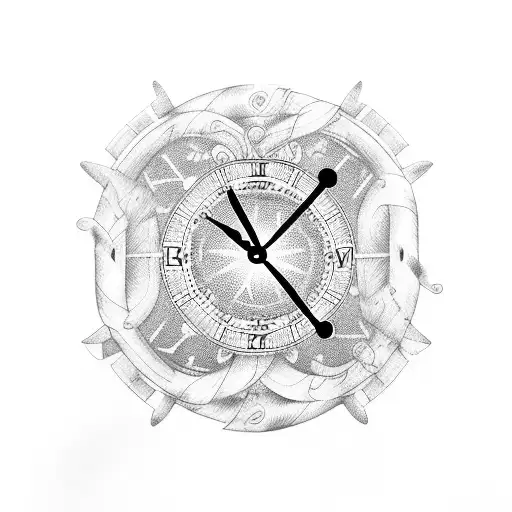 24 Hour Clock Nautical Theme