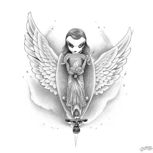 Angel Doing Skateboarding