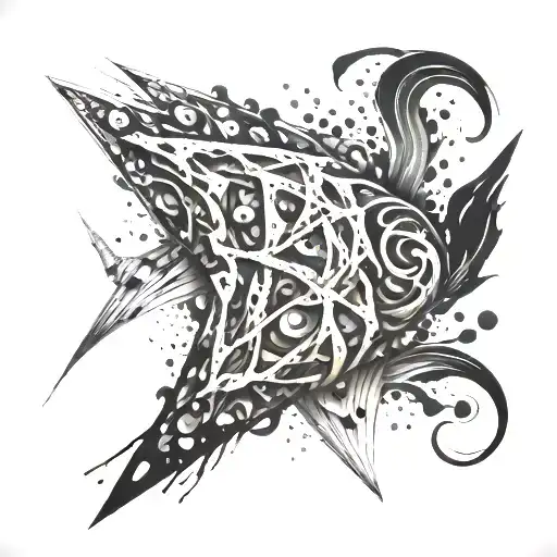 An Abstract Tattoo Symbolizing Anger And Disappointment In A Unique And Artistic Way