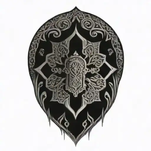 Mandala With A Cross In The Middle