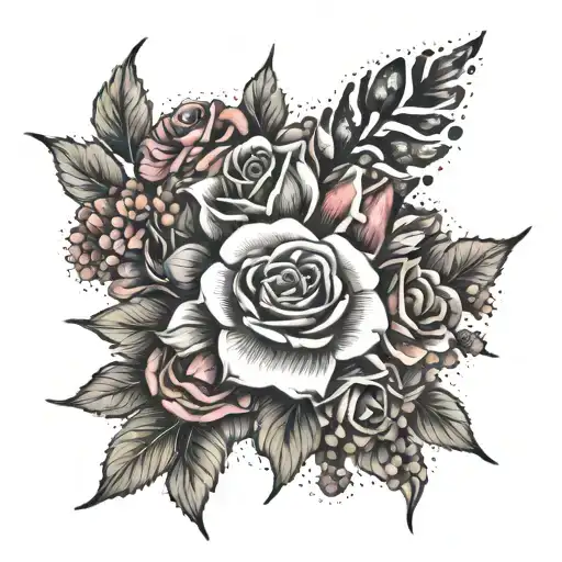 Birthday Bouquet Tied