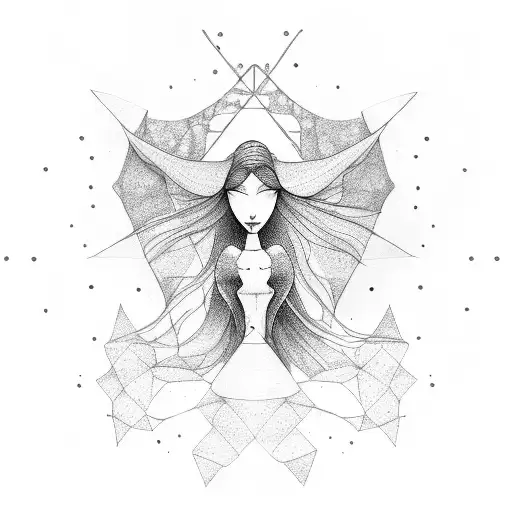 Minimalist Geometry Mermaid