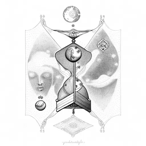 Libra Scale With Lady Libra With Pain And Life Living