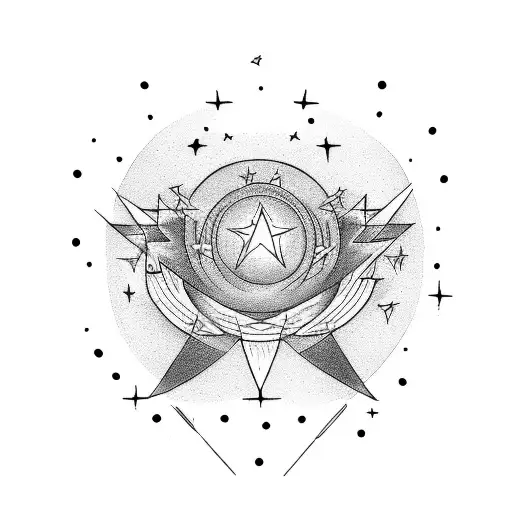 Shooting Star In A Single Line