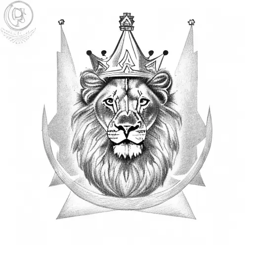 A Five Point Crown With The Letters L And K On It And A Lion Wearing The Crown