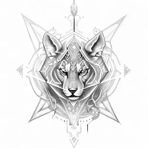 Purple Crystal Adorned With Spiritual Symbols