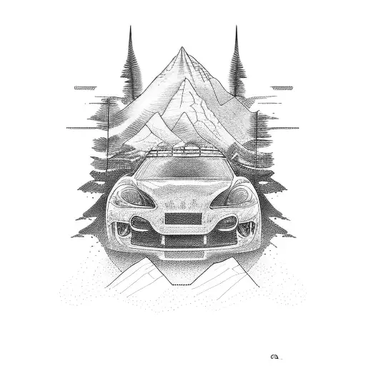 Car And Mountain