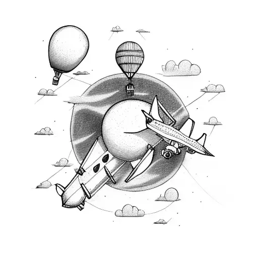 Airplane And Balloon