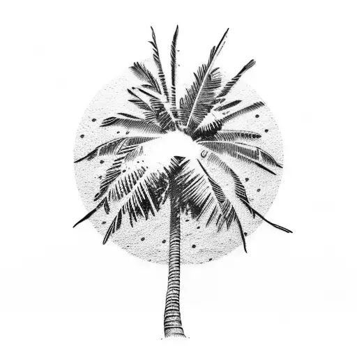Palm Tree Beach With Bufallo Bills Logo