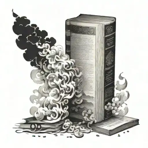 Book Pages Turning Into Vape Smoke