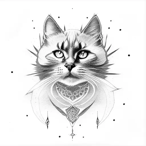 Shadoww Of Black Cat With A Moon