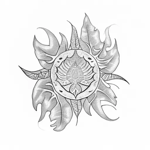 Half Sleeve Mandala Moon Phases Monstera Leaves Tropical Flowers