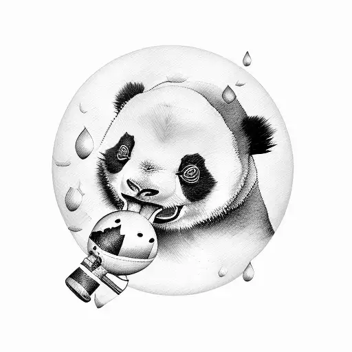 Panda And Duck And Balloon