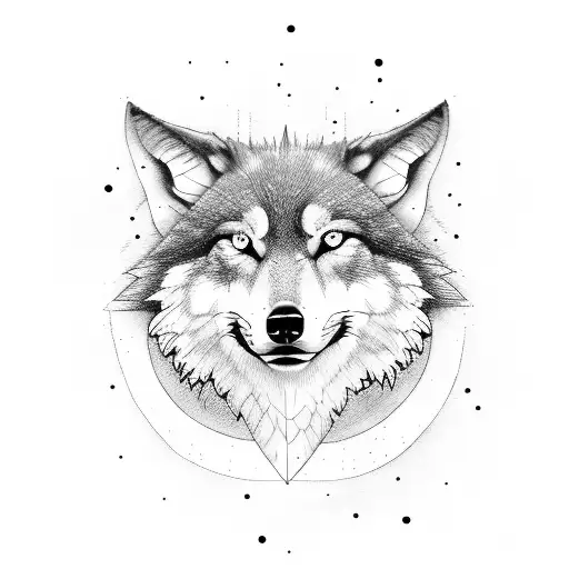 Running Wolf And Moon