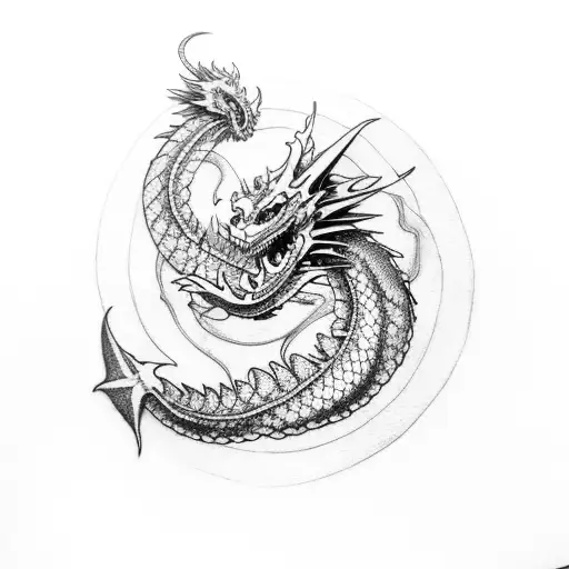 Dragon With Sea