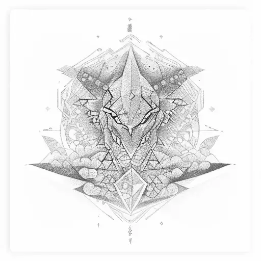 Japanese Geometricf Arm Band Wih Script