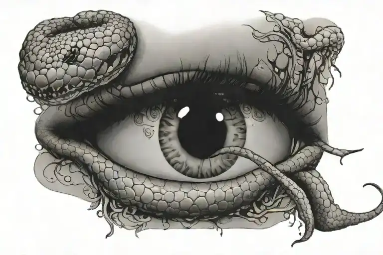 A Girl Whose Eye A Two-eyed Snake Gets Into And Comes Out Through Her Mouth