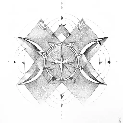 Arrow Circle In The Midel Leo In The Circle