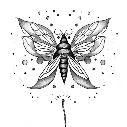 Candle With Flying Moth