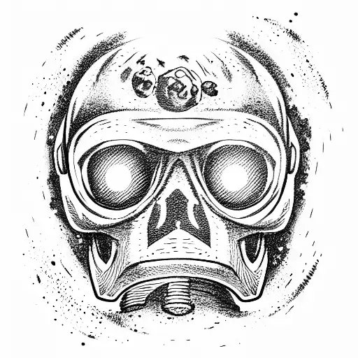 Astronaut With A Skull Face