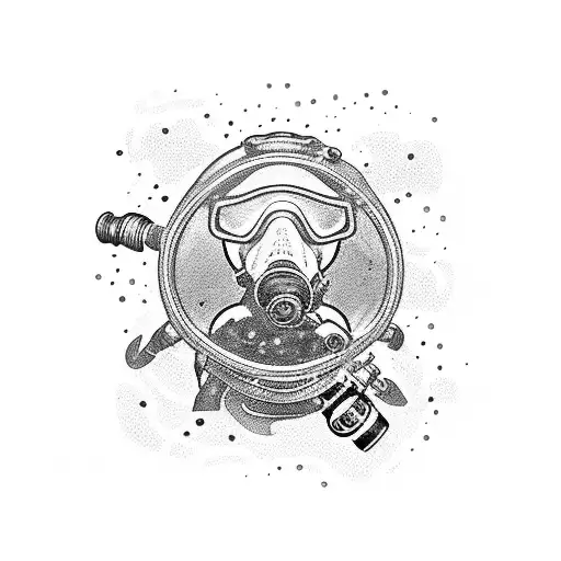 Scuba Diver With A Pet Dog