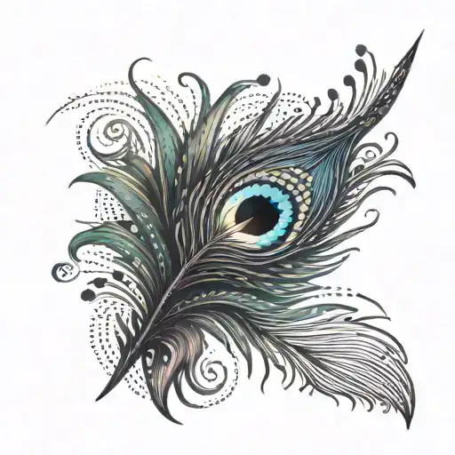 Peacock Feather With Sun