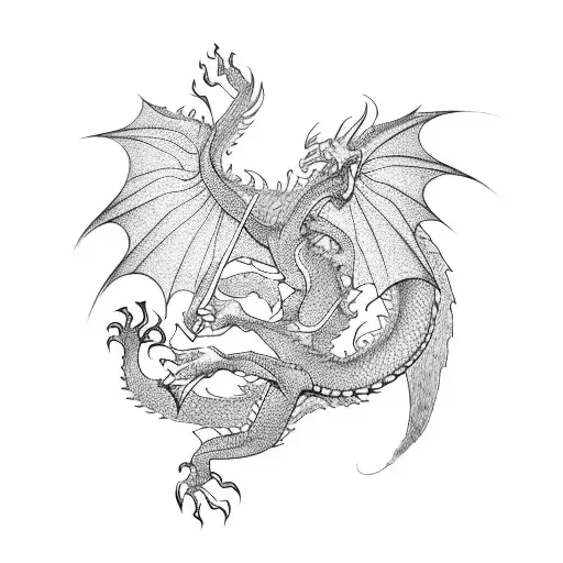 Dragon With Paw Prints