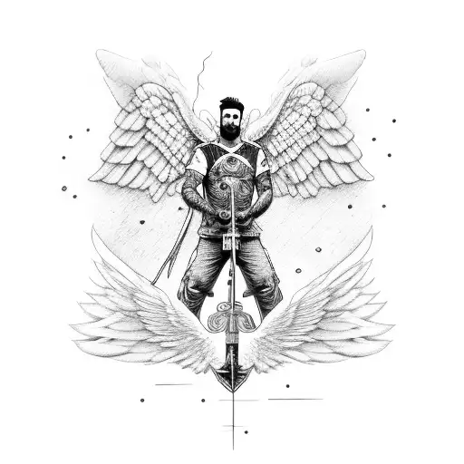 Angel Guardian Masculino Con La Camiseta De Boca Juniors