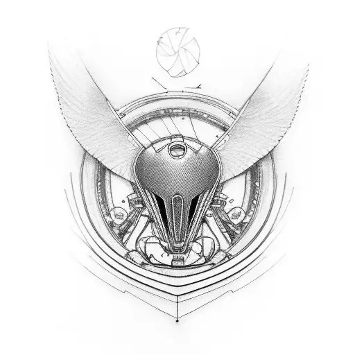 Detailed Design Of A Motorbike Engine With Subtle Wing Accents