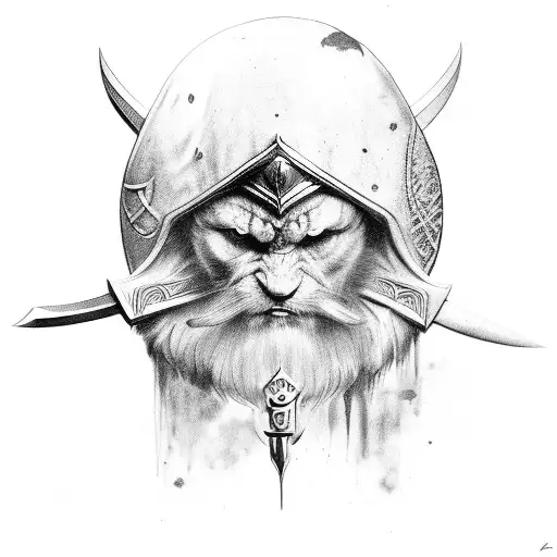 Odin With Hood Over His Head Coving His One Eye