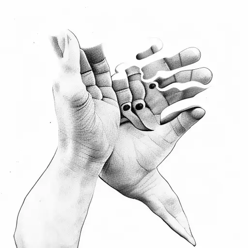 Baby Hand With Number 11-22 And Names Isabella Y Mathias