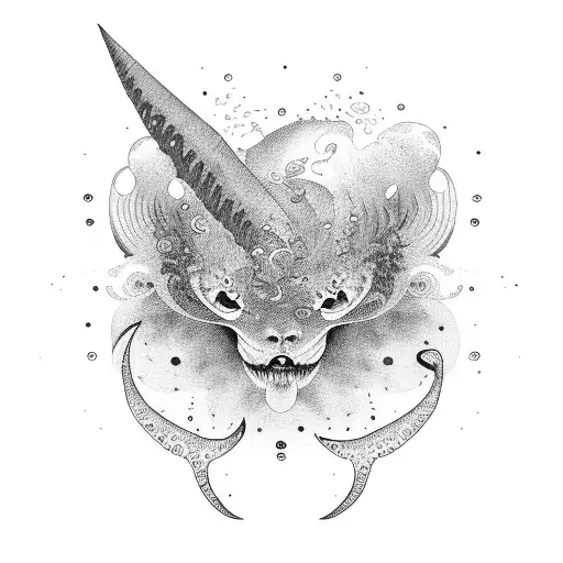 Comma And Ocean Waves