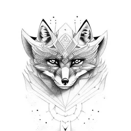 Fox With Eagle And Japanese Warrior