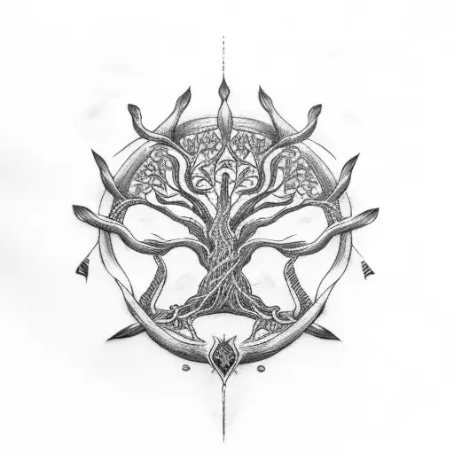 Odin And Tree Of Life