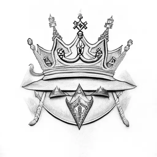 Create A Letter A With A King Crown