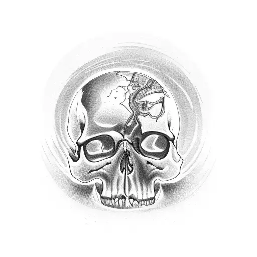 Cracked Skull Missing Jawbone