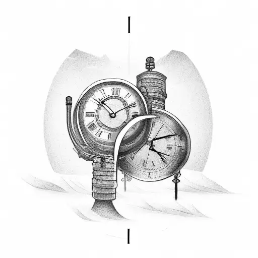 Clock And Hand Of Father And Son And A Note