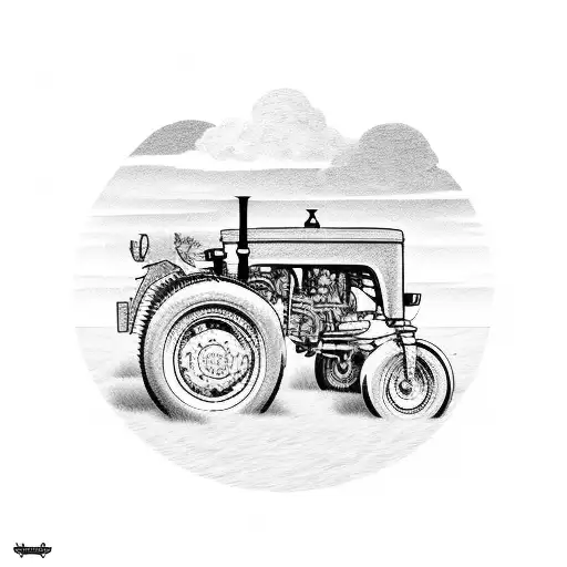 Tractor With Lot Of Meaning Of My Dad