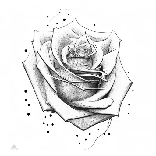 Rose Growing Out The Side Of A Rock Wall By Its Self