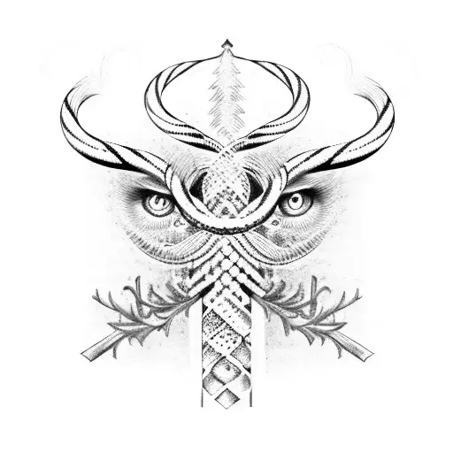 Candy Cane Black Simple