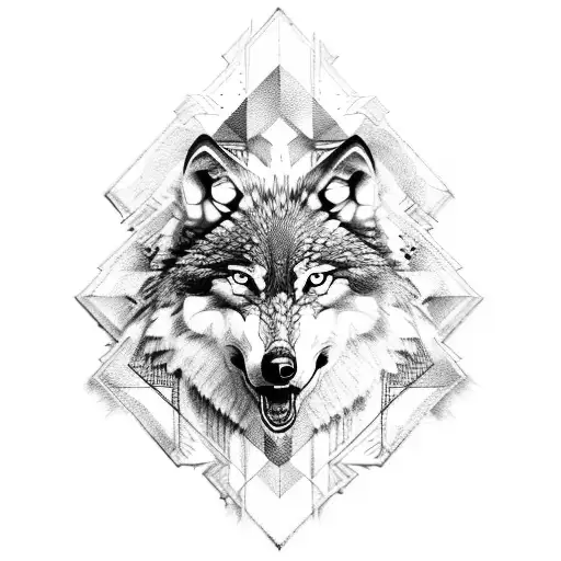 Wolf And Roman Design With Eagle And Greek Mythology