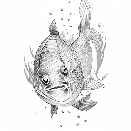 Minimalistic Fish Under Water