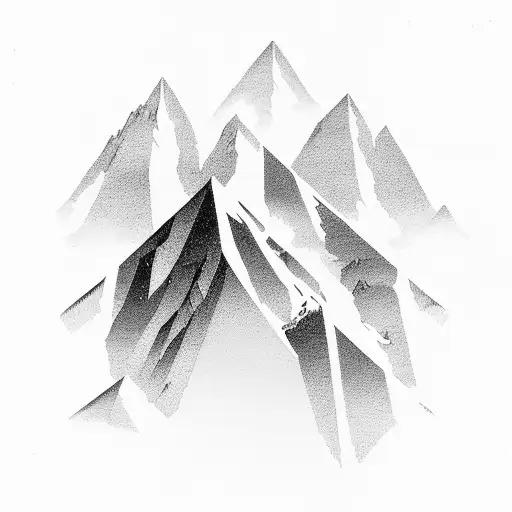 Abstract Representation Of Stock Market Fluctuations In The Form Of Mountain Ranges