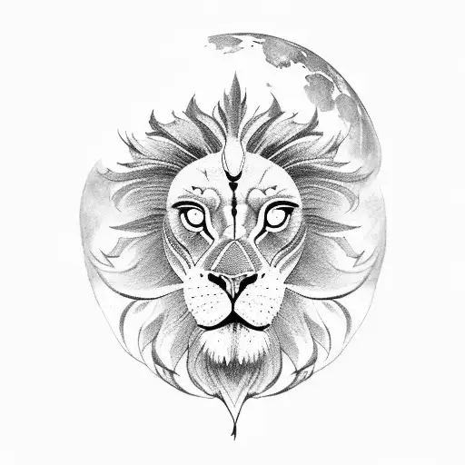 Winged Lion On The Moon