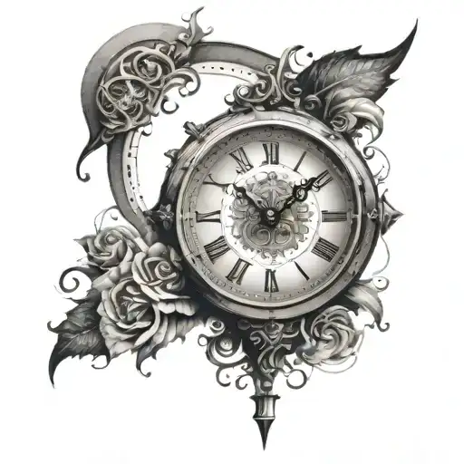 Evil Clock That Goes Backwards Instead Of Forward Coiled Maximum Size Is 10Cm