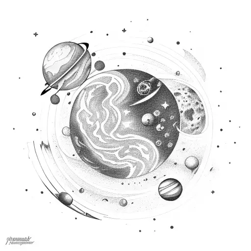 Astronout Planet Star