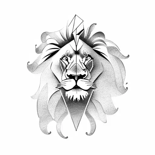 Lion With Mountain Backdrop