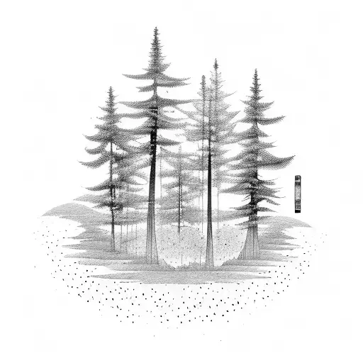 A Peaceful Forest Landscape With A Hidden Musical Element Like A Guitar Or Piano